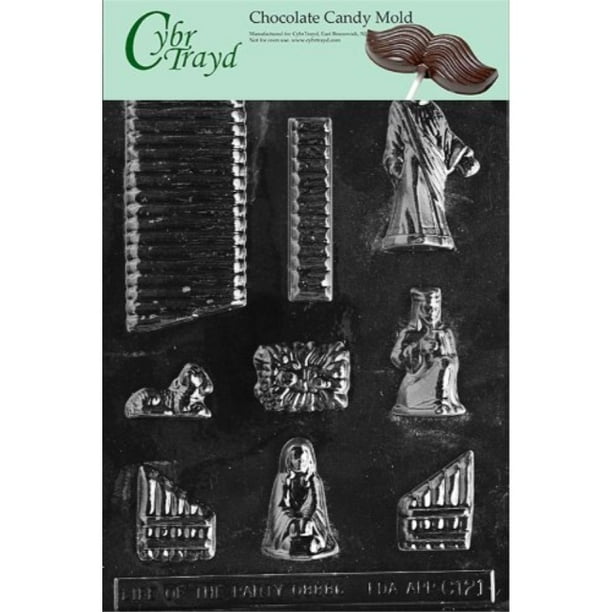 Cybrtrayd Life of the Party C083 Small Santa Lolly Chocolate Candy Mold in Sealed Protective Poly Bag Imprinted with Copyrighted Cybrtrayd Molding Instructions Cybrtrayd Life of the Party C083 Small Santa Lolly Chocolate Candy Mold in Sealed Protective Poly Bag Imprinted with Copyrighted Cybrtrayd Molding Instructions